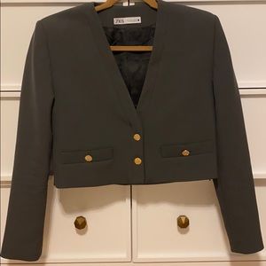 Cropped blazer style top